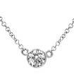 0.40 Ct Round Diamond Solitaire Pendant 14K White Gold