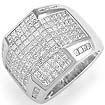 5 CT Princess Diamond Men's Ring 14K White Gold $9,200.00