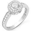 1/2 Ct Round Solitaire Engagement Diamond Ring 14K White Gold