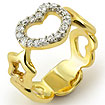 0.25Ct Round Diamond Heart Style Anniversary Band Ring 14k Yellow Gold