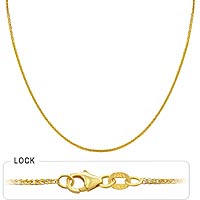 2.5gm 14k Yellow Gold Diamond Cut Wheat Ladies Chain 18 inch