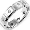 1/4 Ct Mens Round Diamond Eternity Wedding bands Rings 14K White Gold