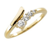 0.30 CT Round Diamond Journey Right Hand Ring 14K Yellow Gold