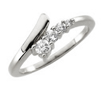 0.30 CT Round Diamond Ladies Journey Ring 14K White Gold