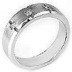 0.32 CT Men's Princess Diamond Wedding Band Ring 14K White Gold