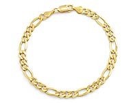 11 gm 14k Solid Yellow Gold Figaro Bracelet Unisex Chain 8.50 inch