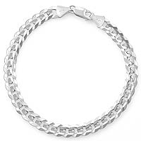10.80 gm 14K White Gold Link Bracelet Chain 7.50 inch