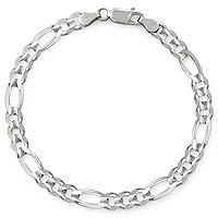 10.00 gm 14K Solid White Gold Link Men's Bracelet Chain 7.5 inch