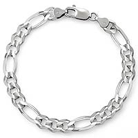 14 gm 14K Solid White Gold Men's Link Bracelet Chain 7.5 inch