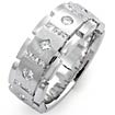 1CT Princess & Round Men's Diamond Wedding Band PLATINUM