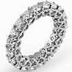 3.00 CT Round Eternity Diamond Wedding Band Ring 14K White Gold