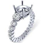 1 1/2 Ct Round Diamond 3Stone Eternity Engagement Ring PLATINUM