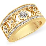 0.80 CT Round Diamond Wedding Band Ring 14k Yellow Gold