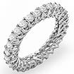 2.00 Ct Round Eternity Diamond Wedding Band Ring 14K White Gold