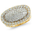2 1/2 Ct Round Diamond Engagement Anniversary Ring 14K Yellow Gold