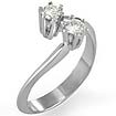 0.40 CT Round Diamond Journey Ring 18k White Gold