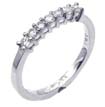 0.35 CT Round Diamond Half Wedding Band Ring Platinum