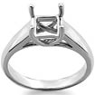 14k White Gold 4 Prong Contour Setting