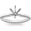 14k White Gold 6 Prong Setting