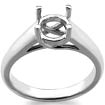 14k White Gold 4 Prong Contour Setting