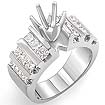 1.30 CT Princess Diamond Semi Mount Engagement Ring 14K W Gold
