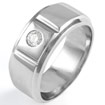 0.25 CT Round Diamond Man Wedding Ring 14K White Gold