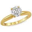 3/4 CT Round Solitaire Engagement Diamond Ring 14K Yellow Gold F VS1