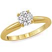 1/2 CT Round Solitaire Engagement Diamond Ring 14K Yellow Gold G SI1