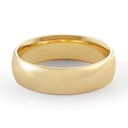 8gm 14 K Yellow Gold Comfort Fit Wedding Band Ring 6mm