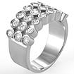 1 1/4 CT Round Mens Diamond Ring 14K White Gold