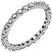 0.65 Ct Round Eternity Diamond Wedding band 14K White Gold