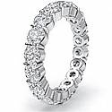 3 3/4 Ct Round Eternity Diamond Wedding Band Ring 14K White Gold