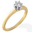 0.43 CT Round Solitaire Engagement Diamond Ring 14K Gold H SI1