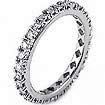 0.80 CT Round Eternity Diamond Wedding band 14K White Gold