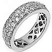 1 3/4 CT Round Diamond Eternity Wedding Band 14k White Gold