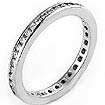 3/4 CT Round Diamond Eternity Wedding Band 14k White Gold