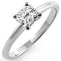 0.40 Radiant Cut Solitaire Engagement Diamond Ring 14k Gold F,SI1