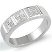0.50 Ct Princess Diamond Wedding Band Ring 14K White Gold