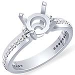 0.40 Ct Round Diamond Setting Engagement Ring PLATINUM