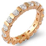 1.71 Ct Round Eternity Wedding Band Rose Gold 14 K Ring