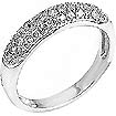 1/2 CT Round Diamond Wedding Band Ring 14K White Gold