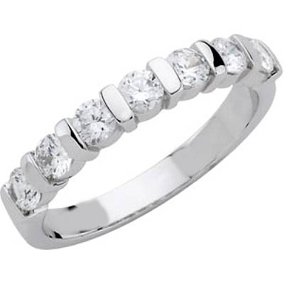  Diamond VS2 Anniversary Wedding Band Ring 14k White Gold Sz7 5